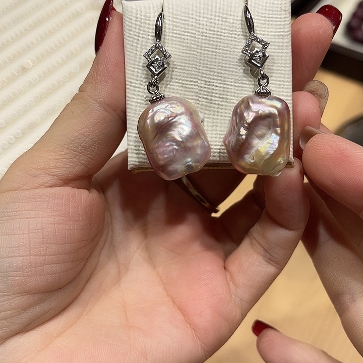 耳饰合金淡水珍珠