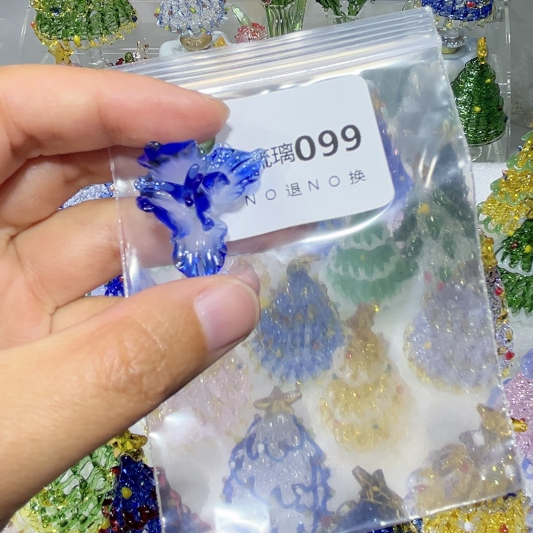 W***w玻璃颈饰99蓝色鸢尾花