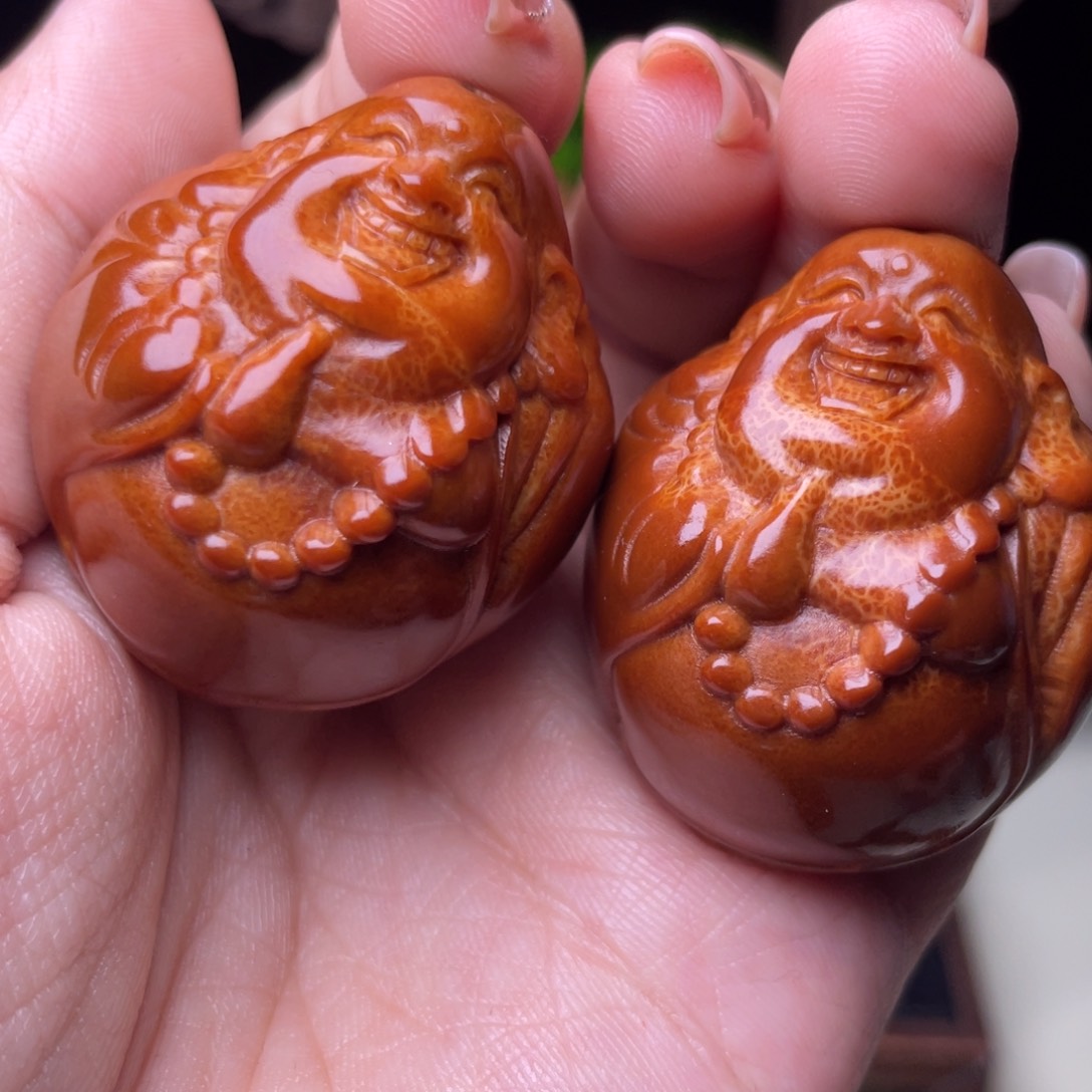 吊坠橄榄核弥勒手球3.5