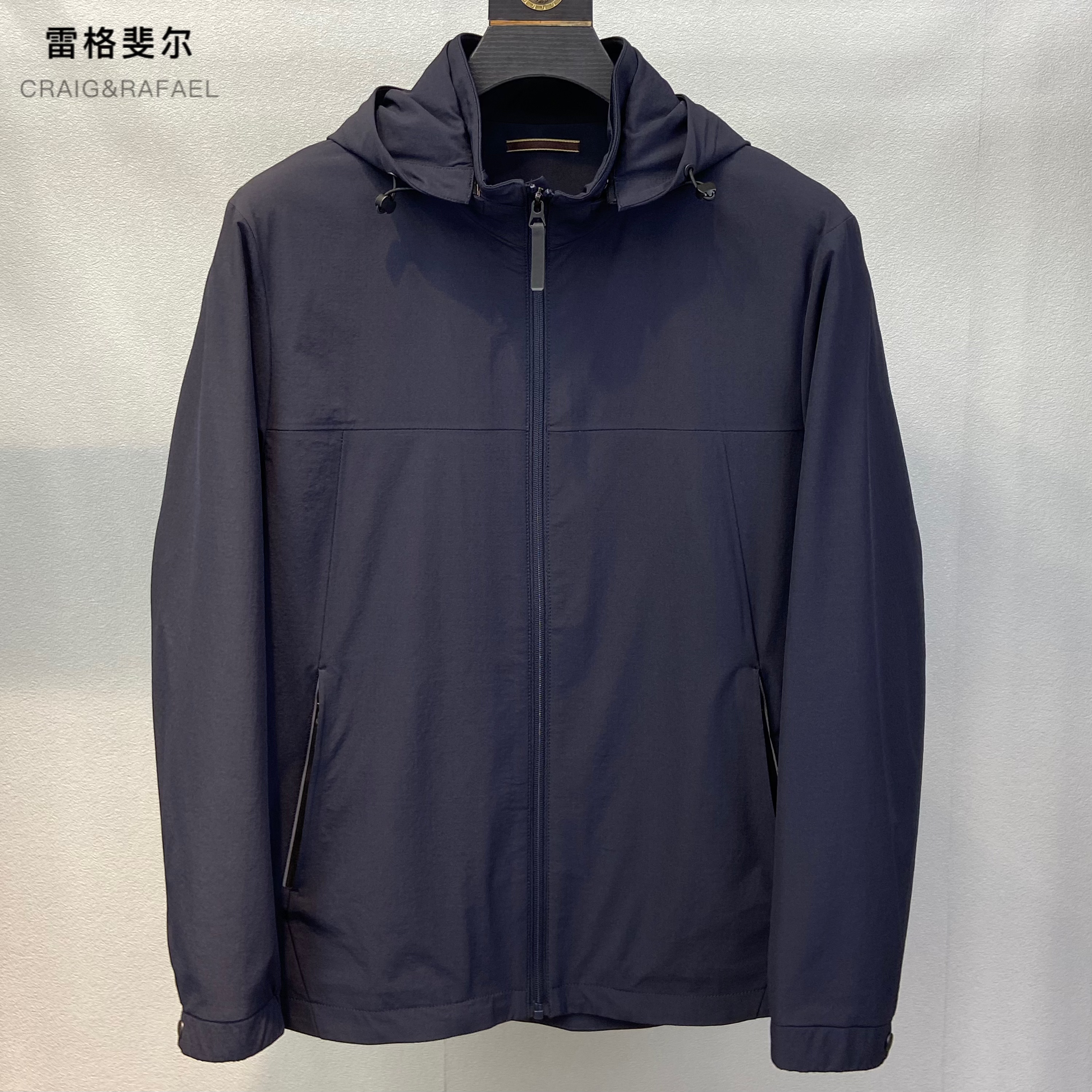 8072藏蓝色商务休闲通勤日常外套男可脱卸帽经典款上衣25秋季新品