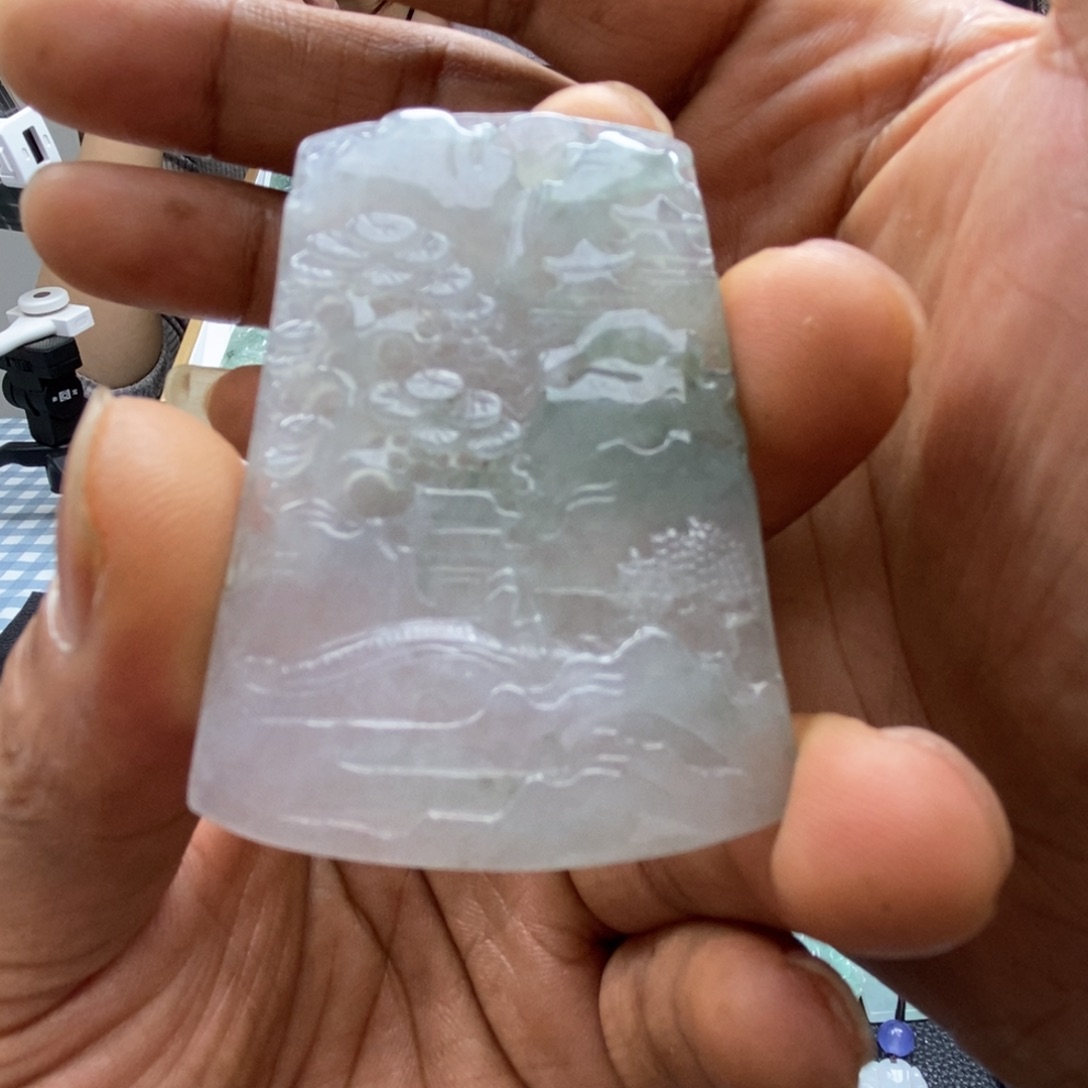 翡翠未镶嵌颈饰天然