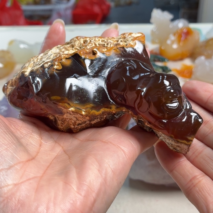 玛瑙/玉髓未镶嵌吊坠(不含链)