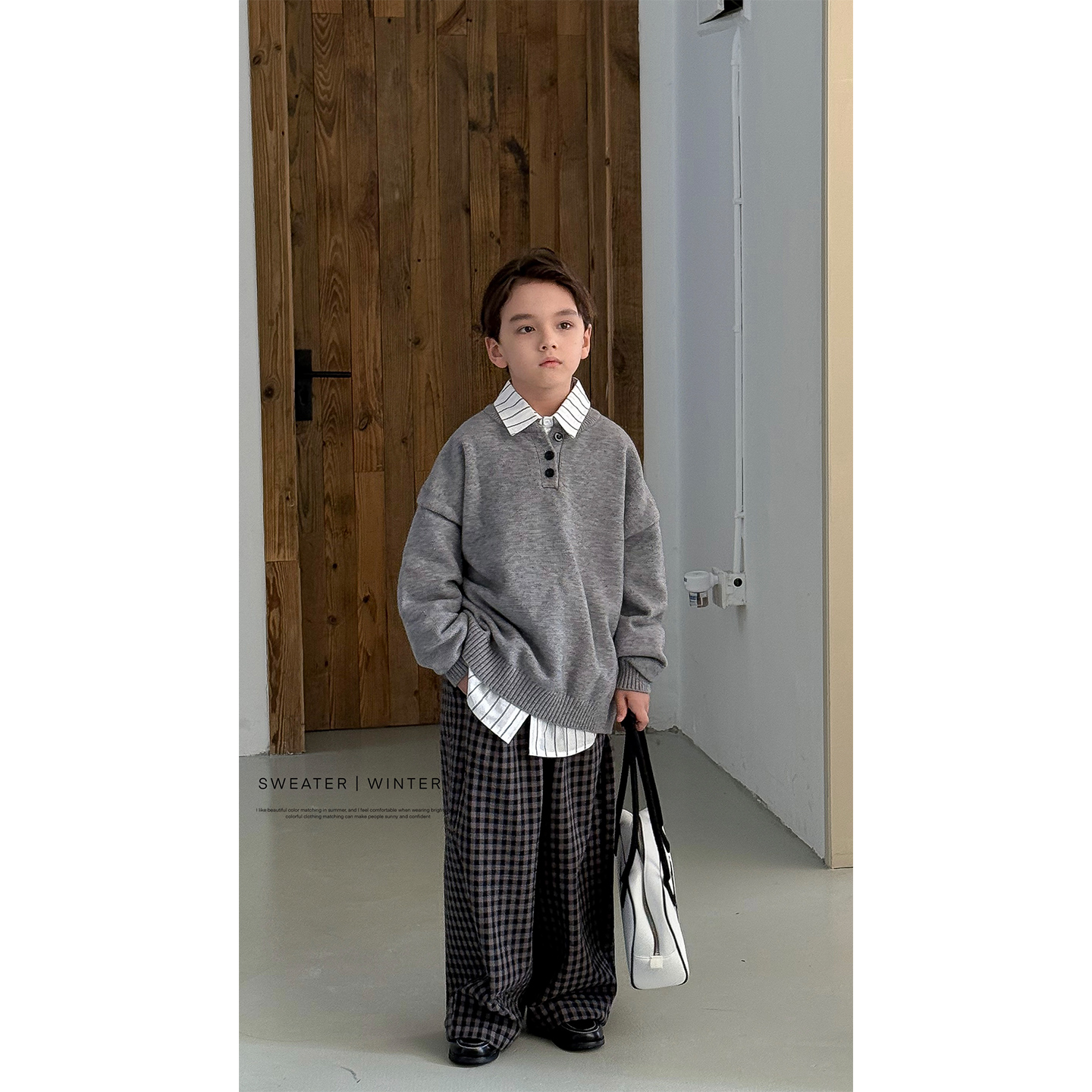 虾酱麻麻男童毛衣秋冬装2025新款男孩上衣洋气加厚保暖儿童针织衫