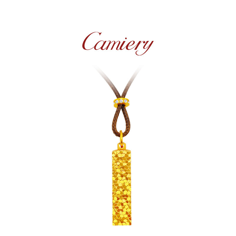 CAMIERY/卡美瑞 新中式碎碎冰四方来财项链