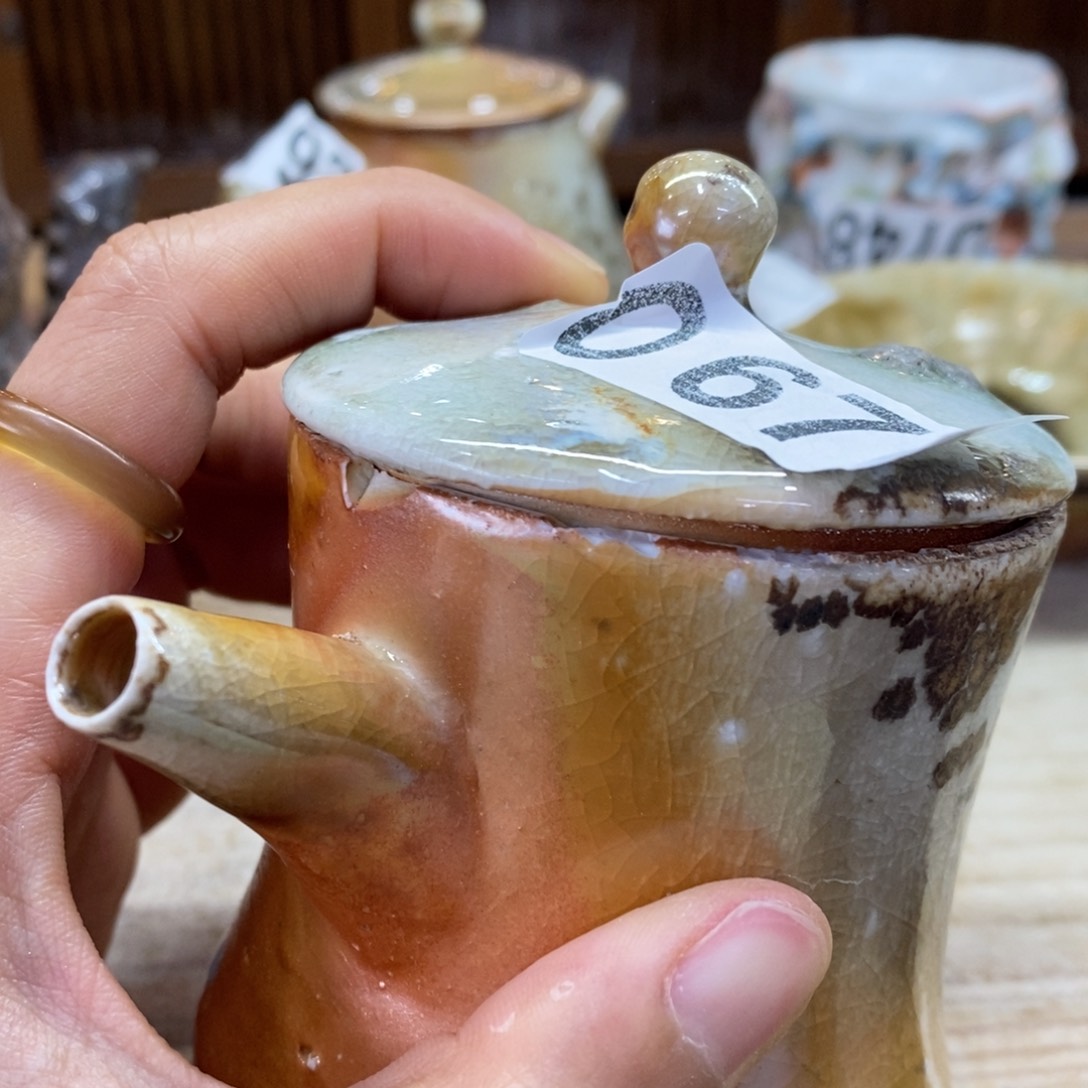 陶园柴烧，精品高货675瑕疵摆件缺肉晃盖