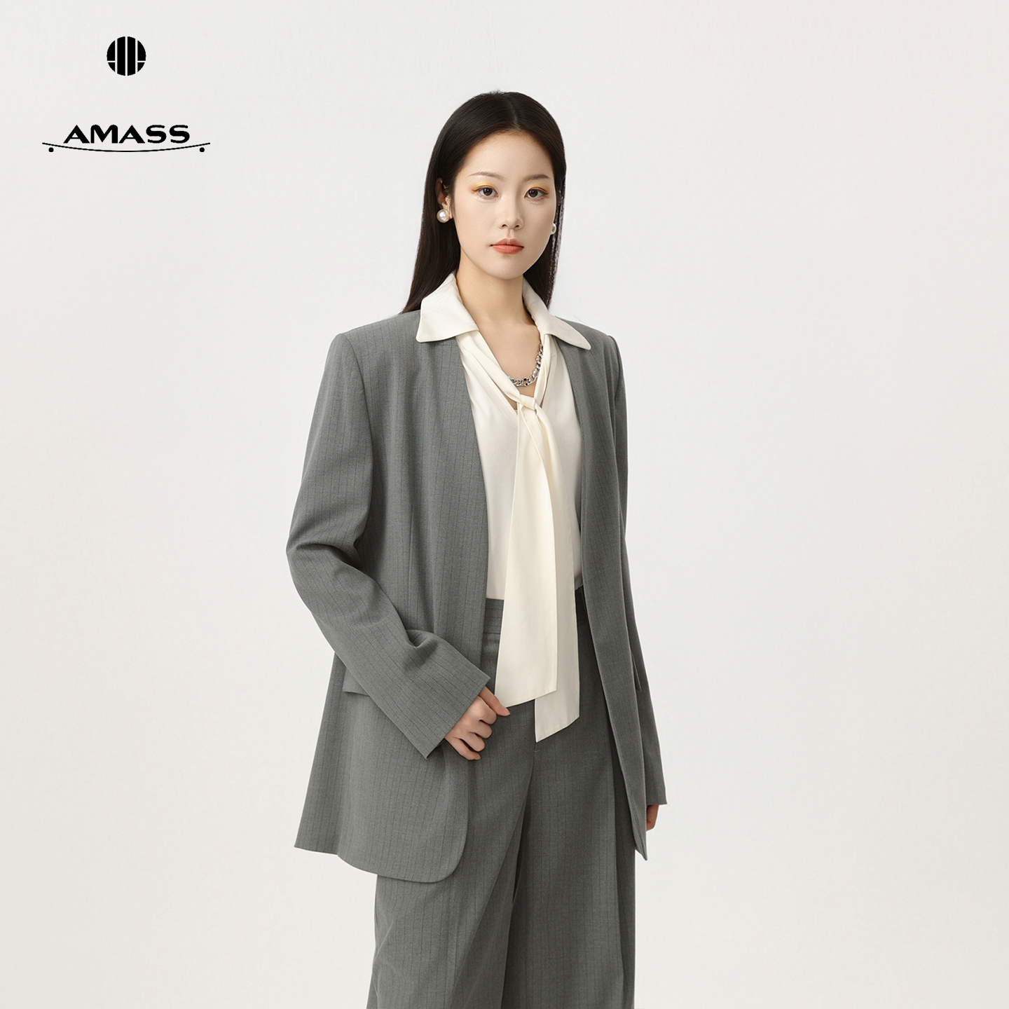 AMASS/阿玛施 琥珀流光新款高智职场西装简约百搭西服女540064