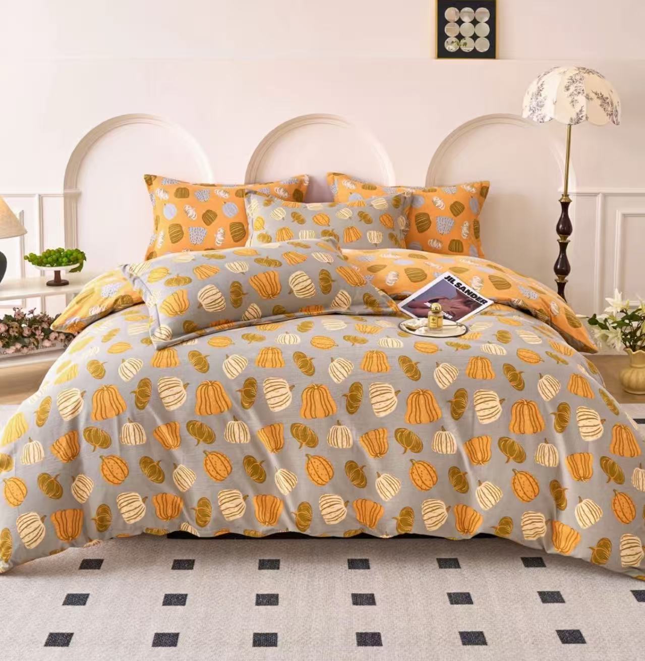 双人床单-【暖暖南瓜灰】尺寸2.5*2.3米秋冬加密加厚斜纹柔软亲肤