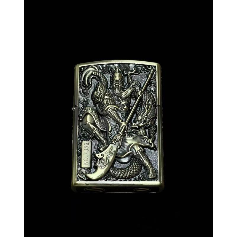 关公 铜打火机【全新机无油】