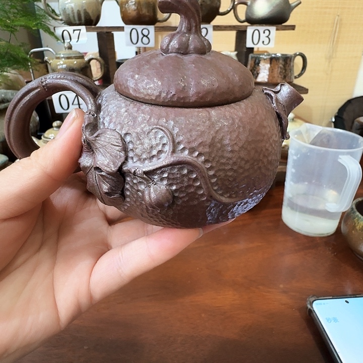 建水紫陶紫泥柴烧壶微瑕临***茶