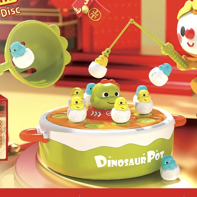 恐龙接接乐拯救小恐龙弹跳接球儿童益智四合一多功能钓鱼玩具