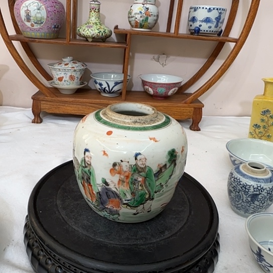 茶盏想*嘞手工绘画人物五彩罐