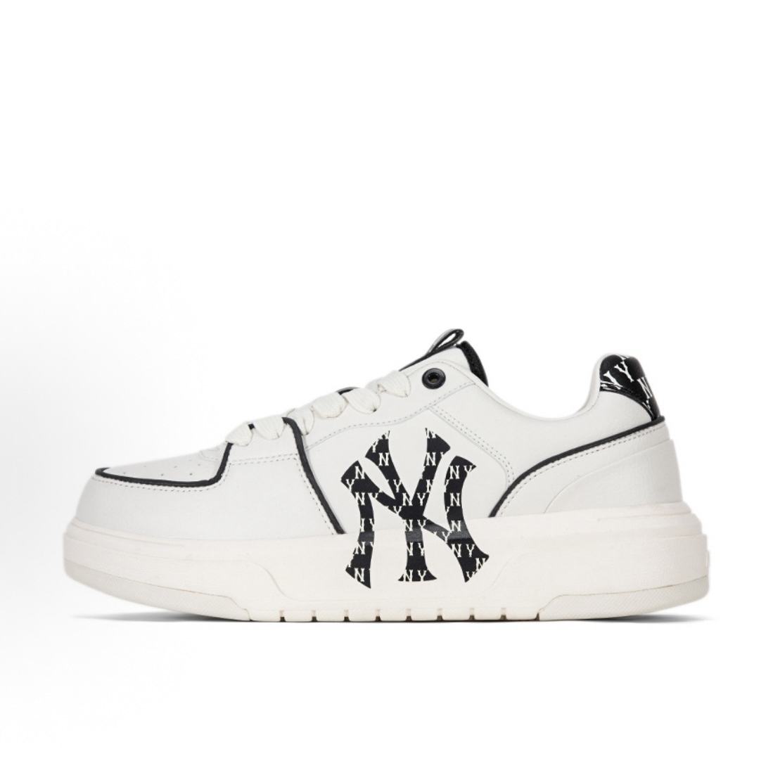 MLB Chunky Liner 裸眼3D 复古老花 低帮 板鞋 米白色3ASXCLR3N