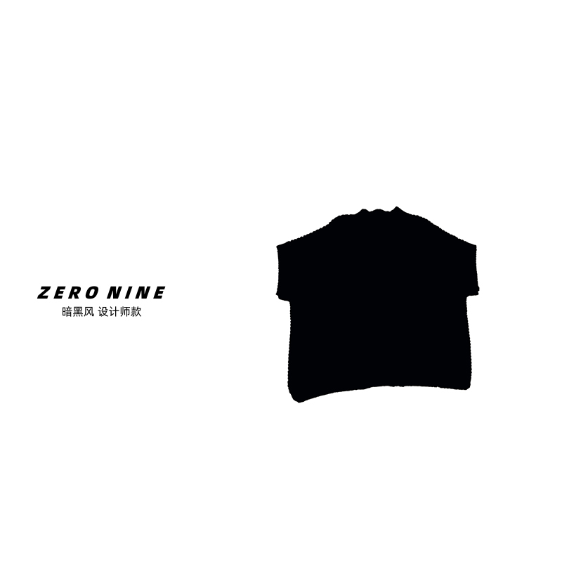 Dan Dan 黑色短袖毛衣女