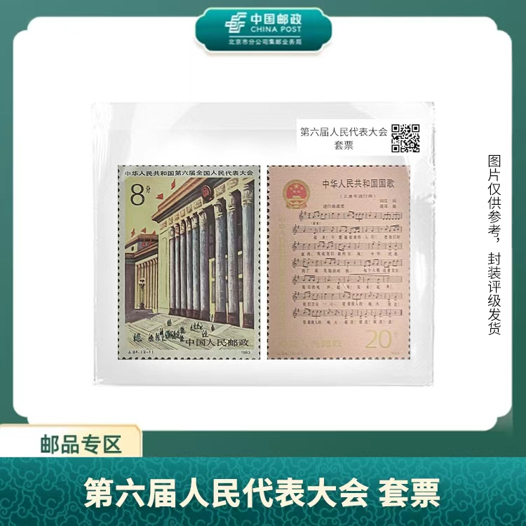 中国邮政-J 94第六届人民代表大会 套票邮票（盒子票）S