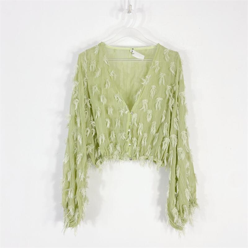 【77衣橱】KD8097新款女装上衣长袖气质轻奢【红人上新】