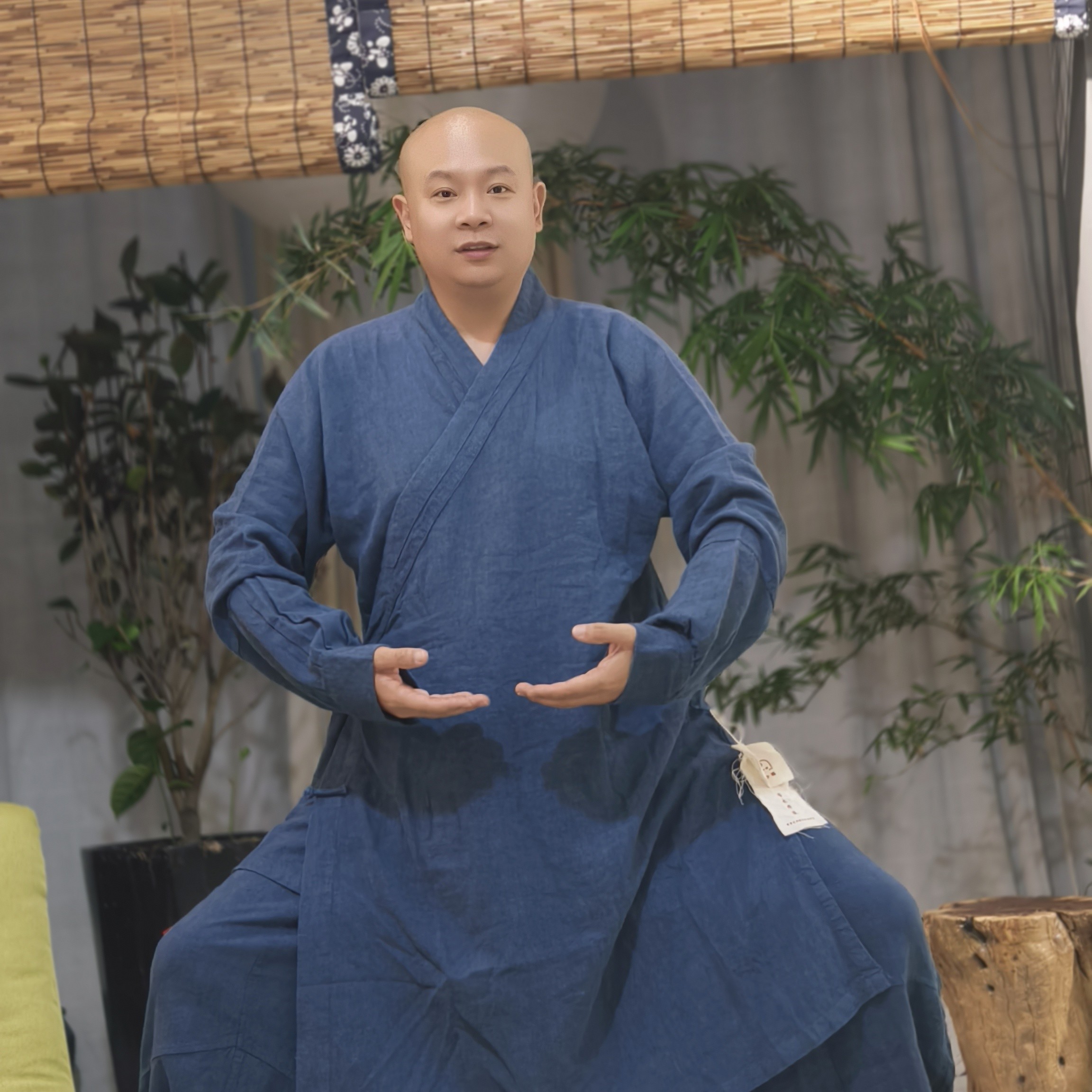 豫尊 男款 男女同款大码 棉麻布衣太极服禅服 上衣