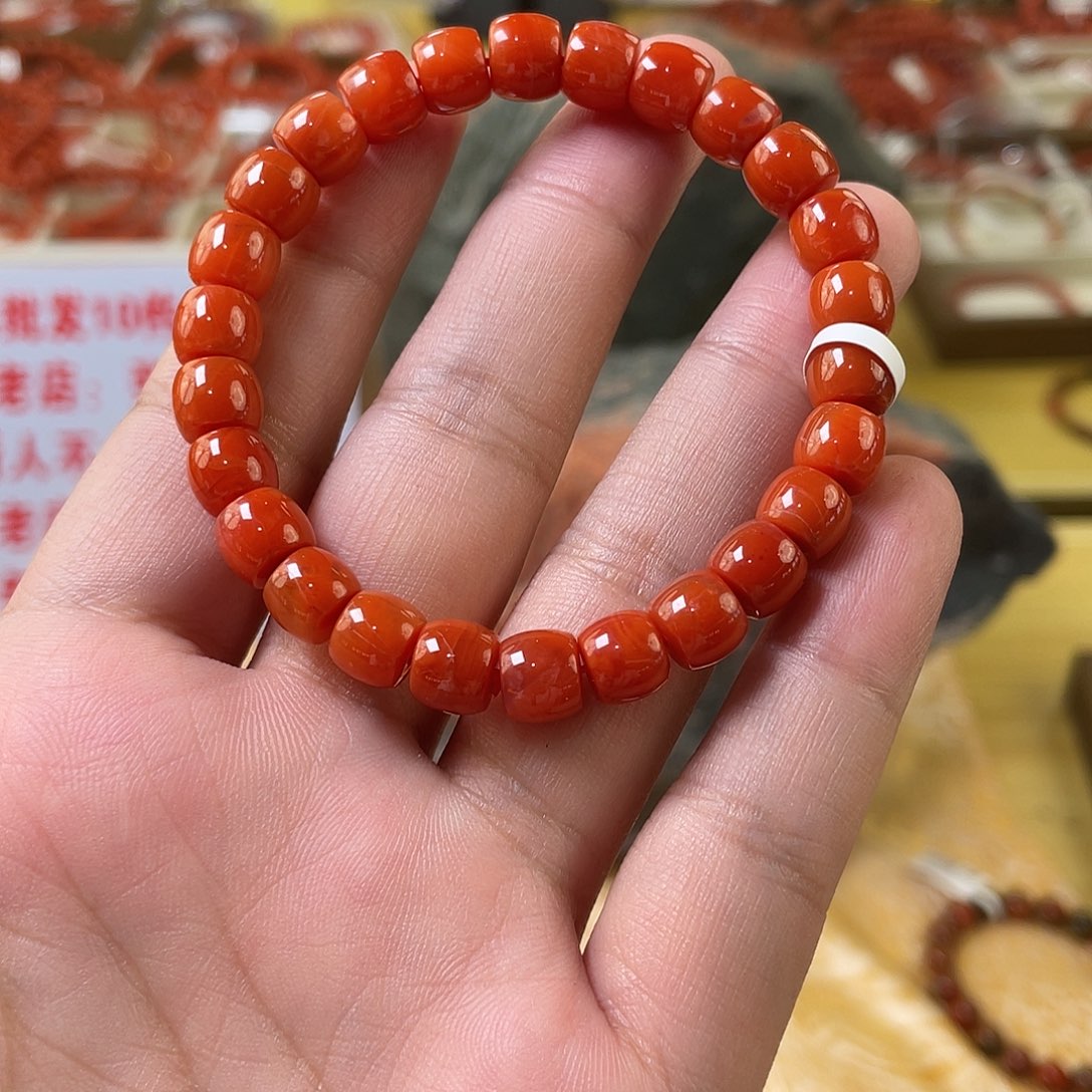 南红玛瑙未镶嵌手链8