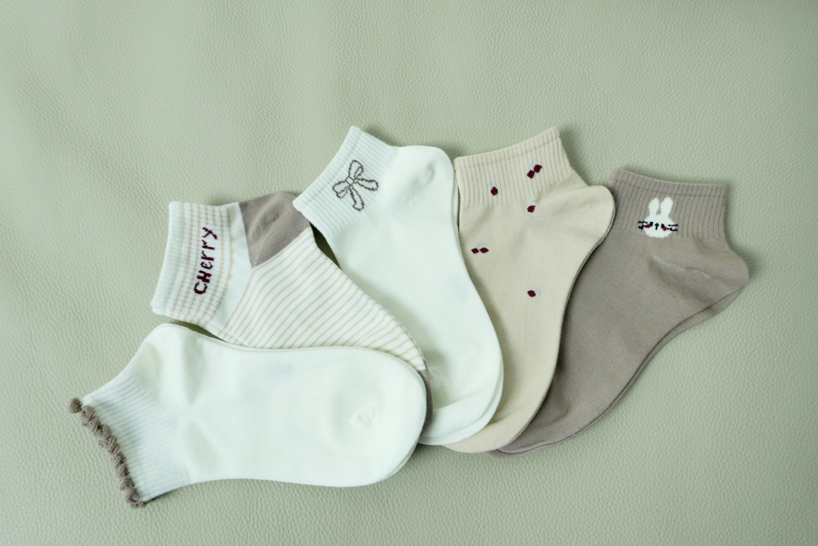 W1 高端精梳棉植物染色混色短筒女袜