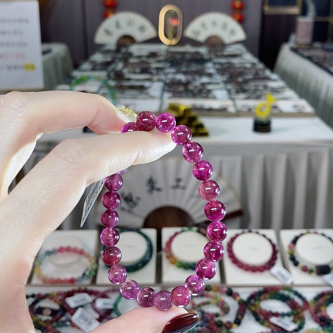 Dan收藏级老矿碧玺高透卢比莱单圈7.5+碧玺未镶嵌