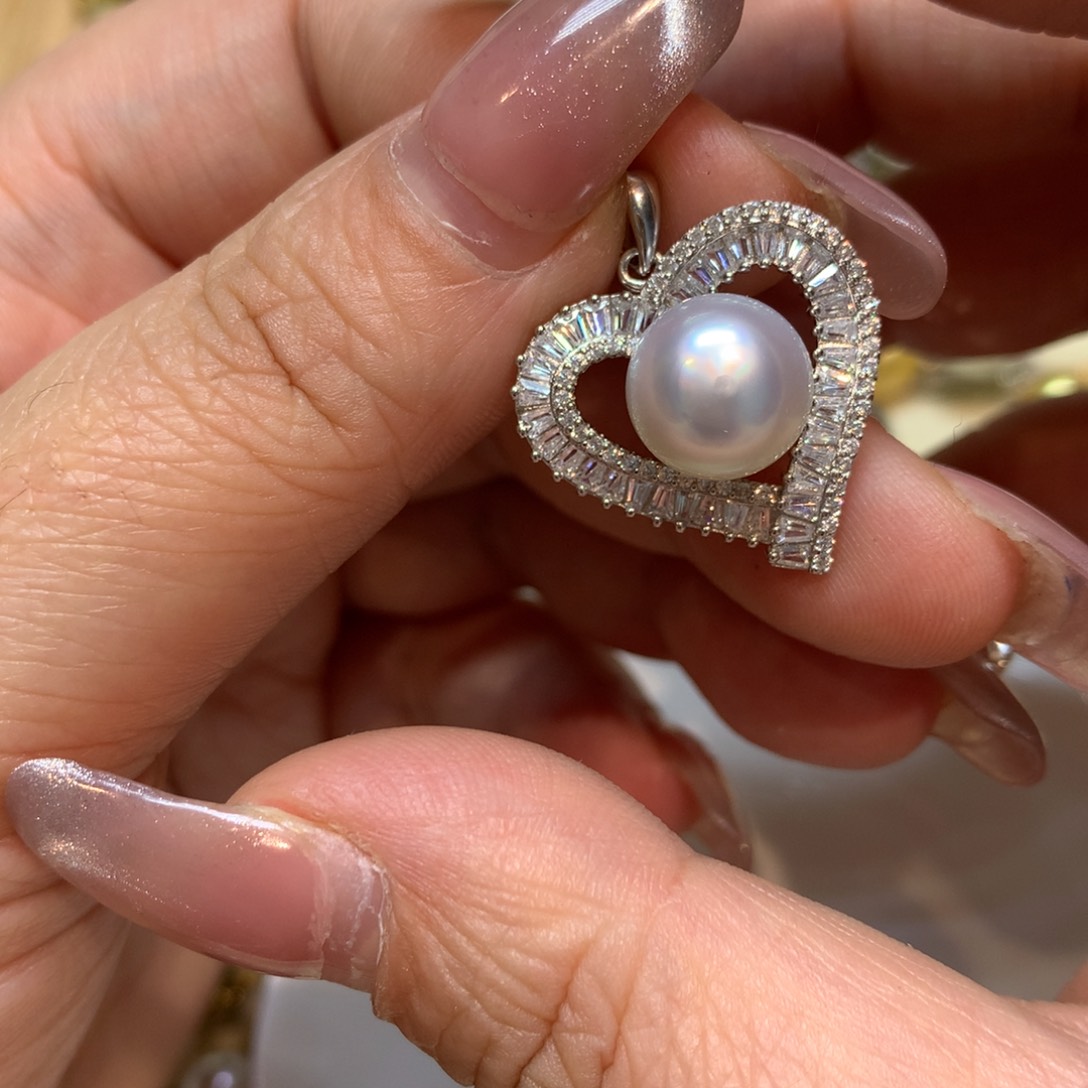 海水珍珠颈饰银S925镶嵌