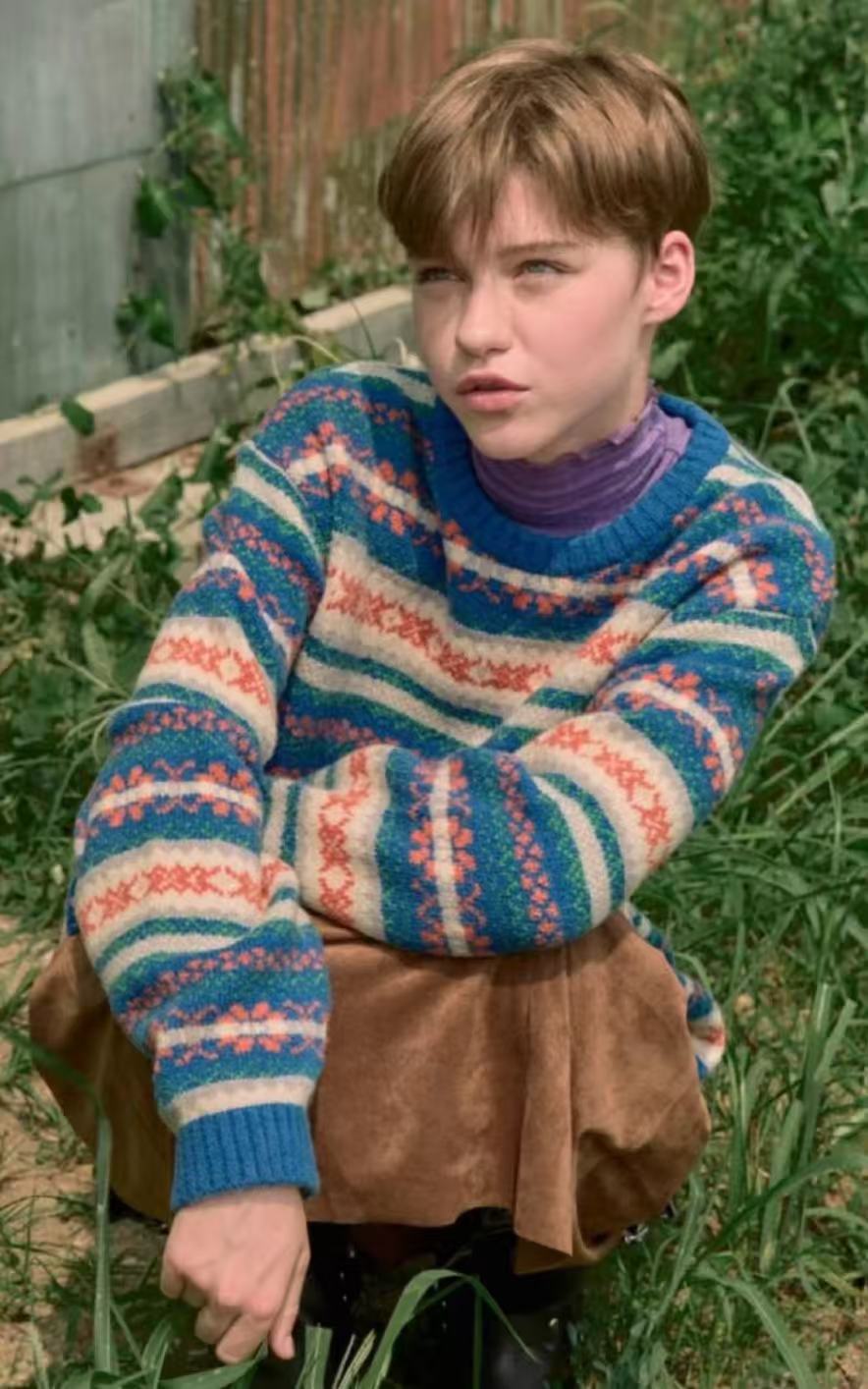 Vintage古着复古毛衣宽松针织秋冬毛衣