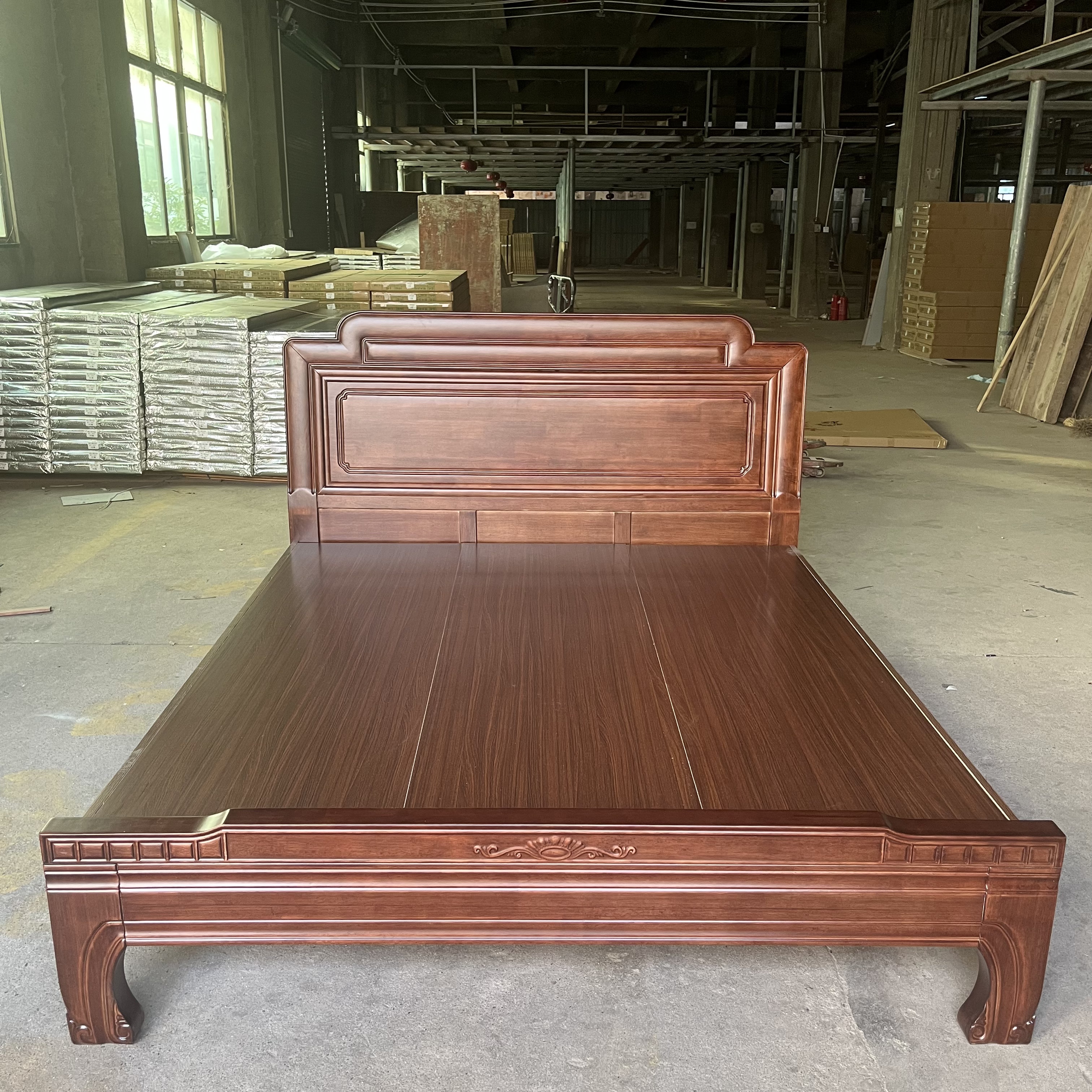 新中式古典风格床古典家具榫卯结构主卧婚床双人1.8米简约儿童床