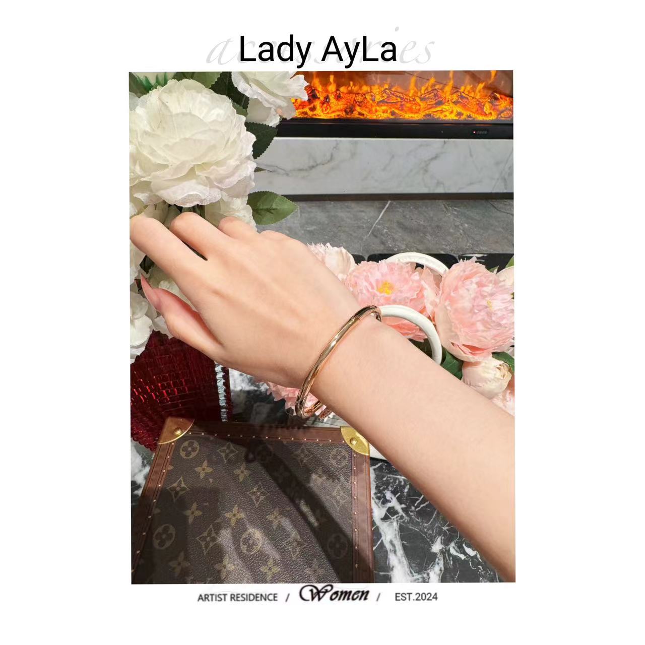 铜合金手镯 钉子时尚百搭手镯AL067