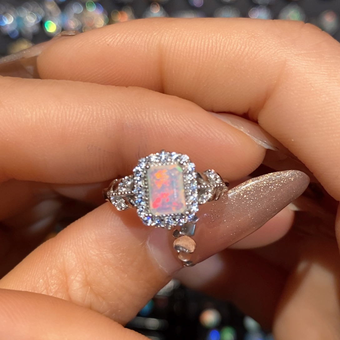 欧泊欧泊戒指银S925镶嵌