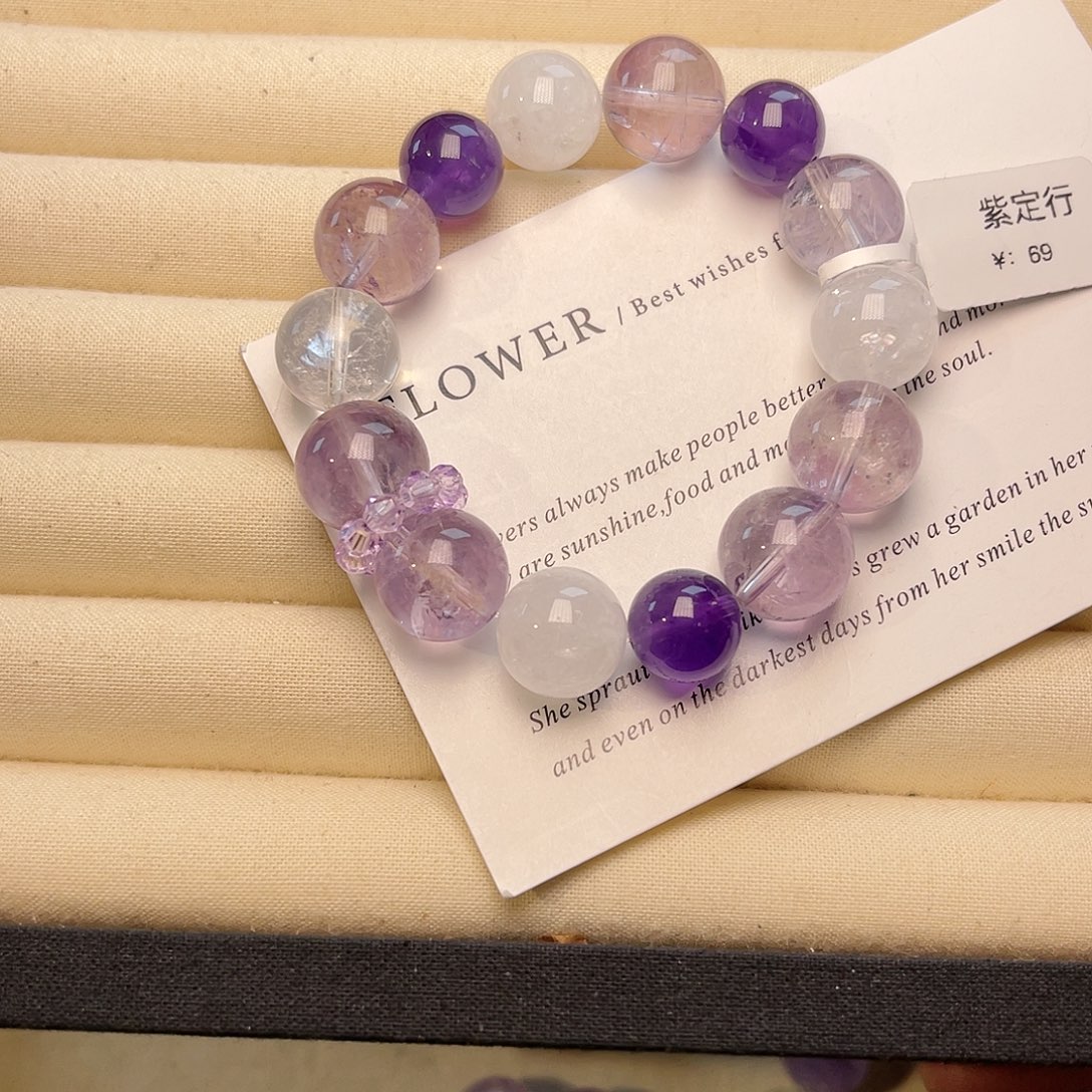 未镶嵌水晶手绳紫水