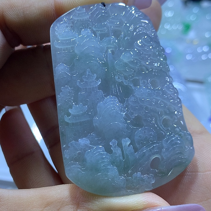 翡翠未镶嵌颈饰天然翡翠A货吊坠