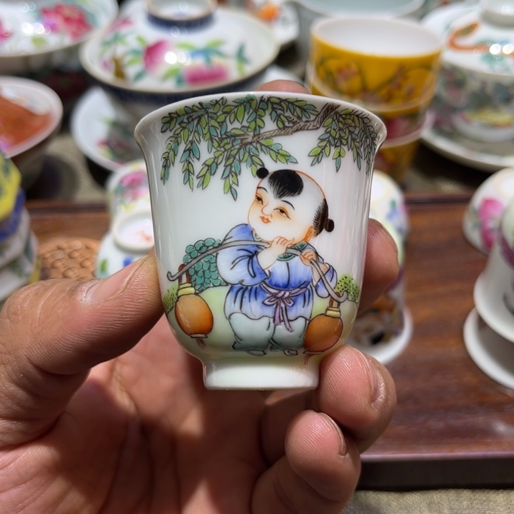 纯手绘精品盖碗杯