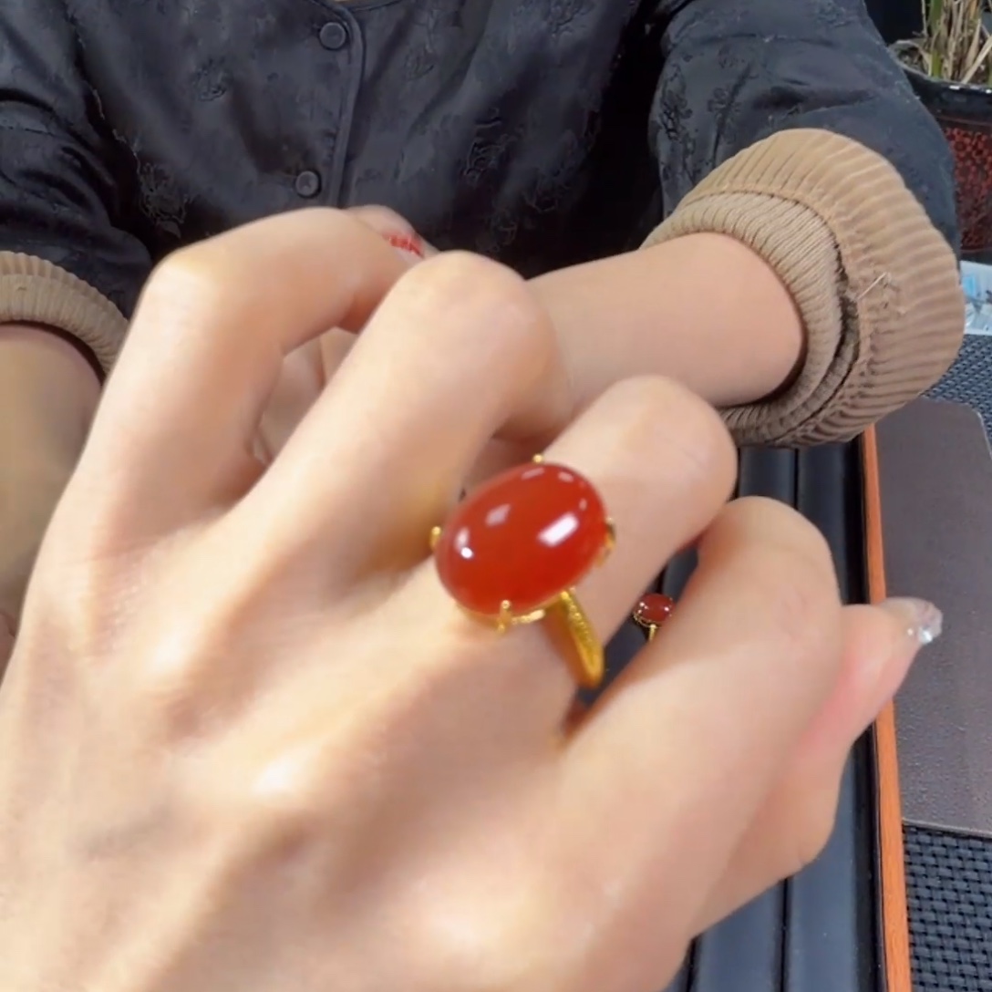 玛瑙/玉髓合金戒指