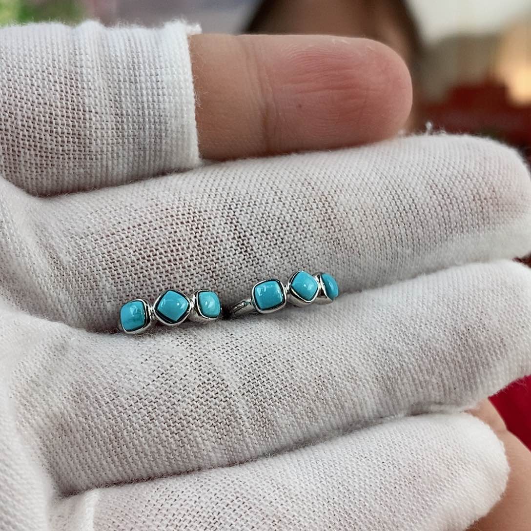 绿松石珠宝奇石银S925镶嵌