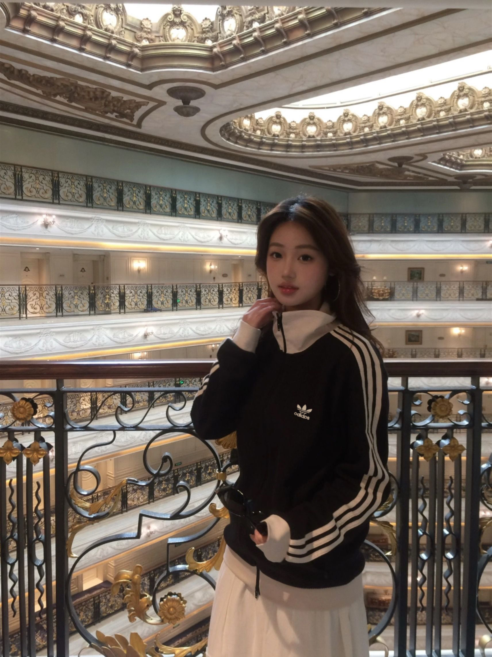 【奥莱撤柜】刺绣标三条杠男女同款立领夹克春秋季华夫格外套