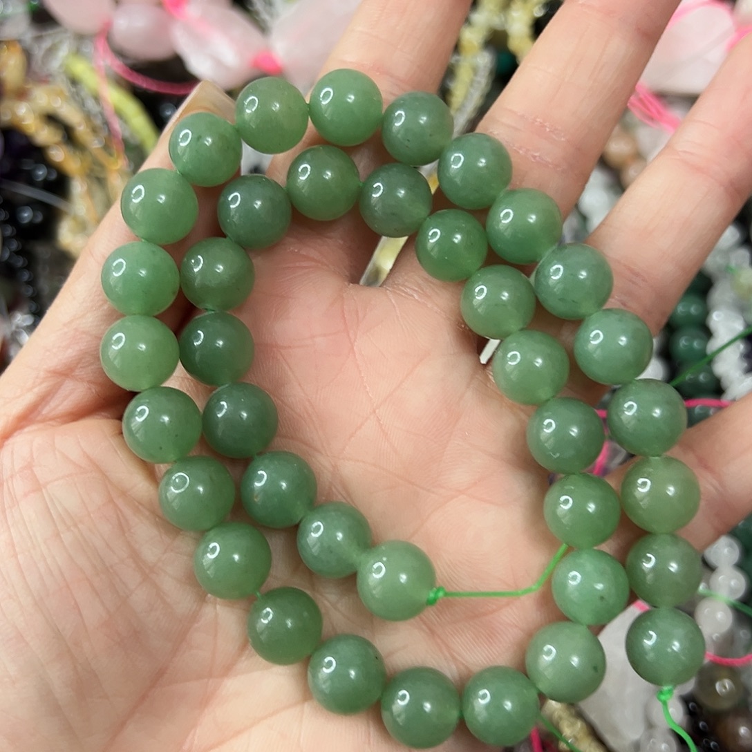 玛瑙/玉髓未镶嵌珠宝半成品，卡10绿东陵一条