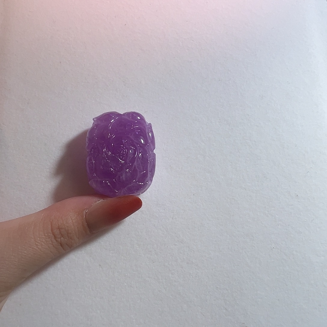 锦***宸锂辉石吊坠未镶嵌冰紫猫眼紫锂辉毕业级别吊坠