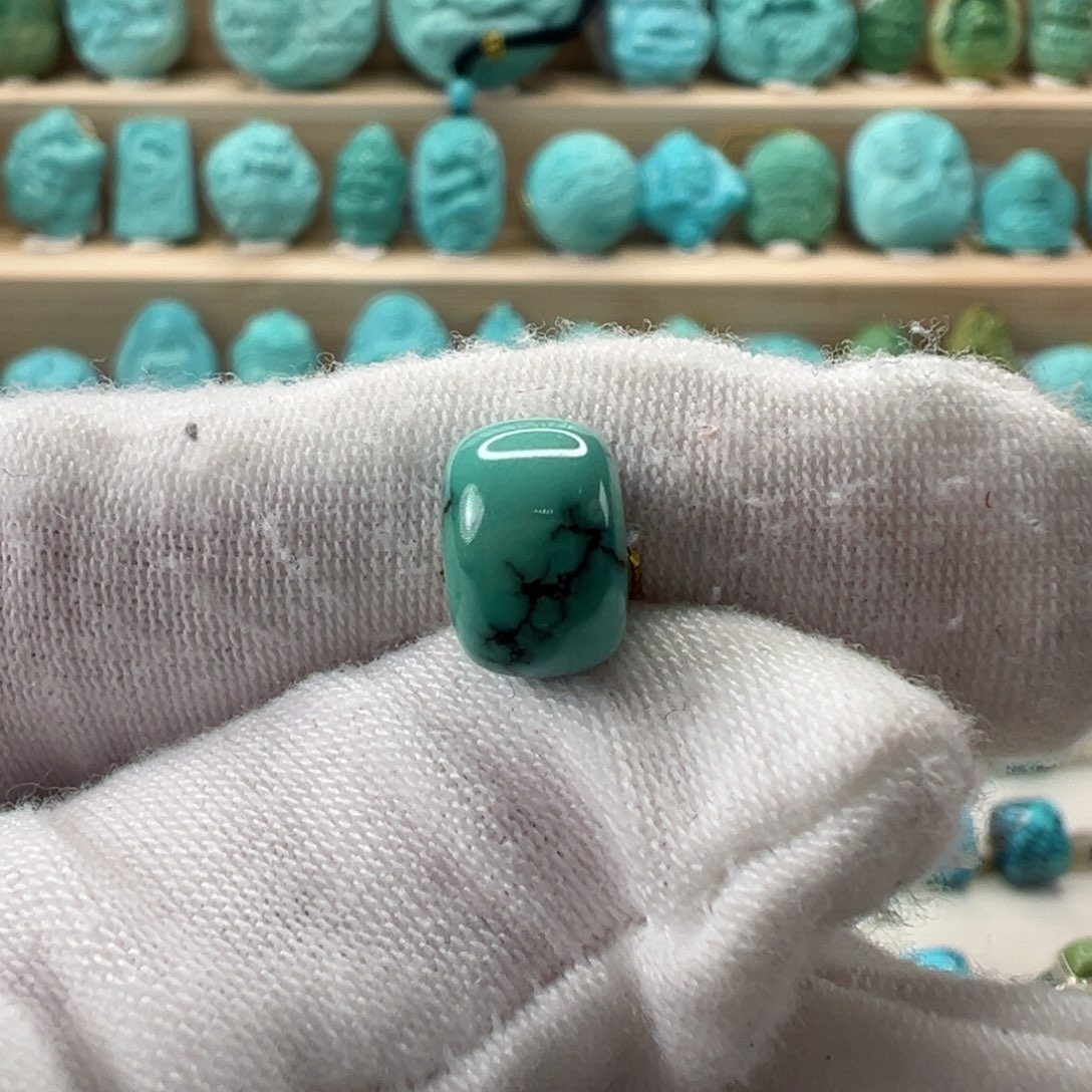 未镶嵌绿松石老型珠9.3x6.4mm