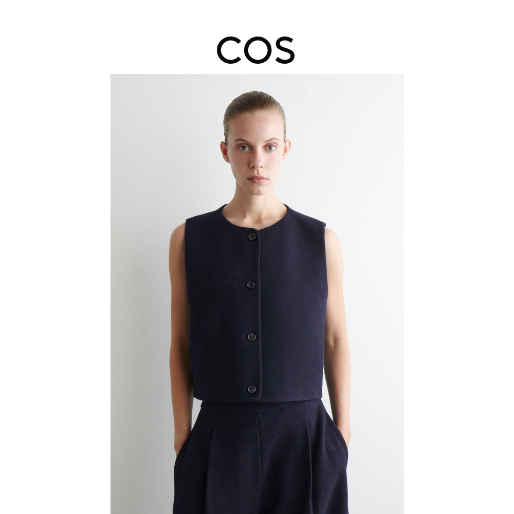 COS女装 标准版型羊毛混纺西装马甲2025秋季新品1301894001