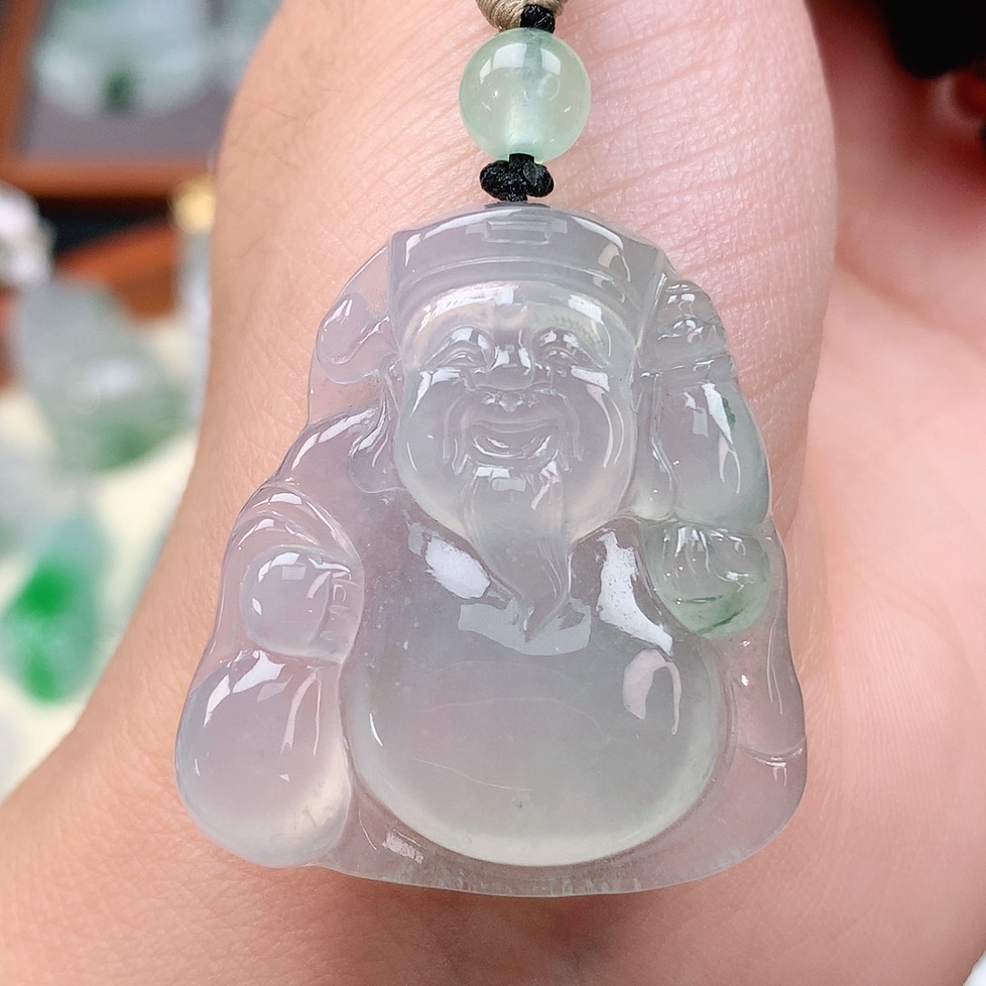 颈饰未镶嵌翡翠财神爷