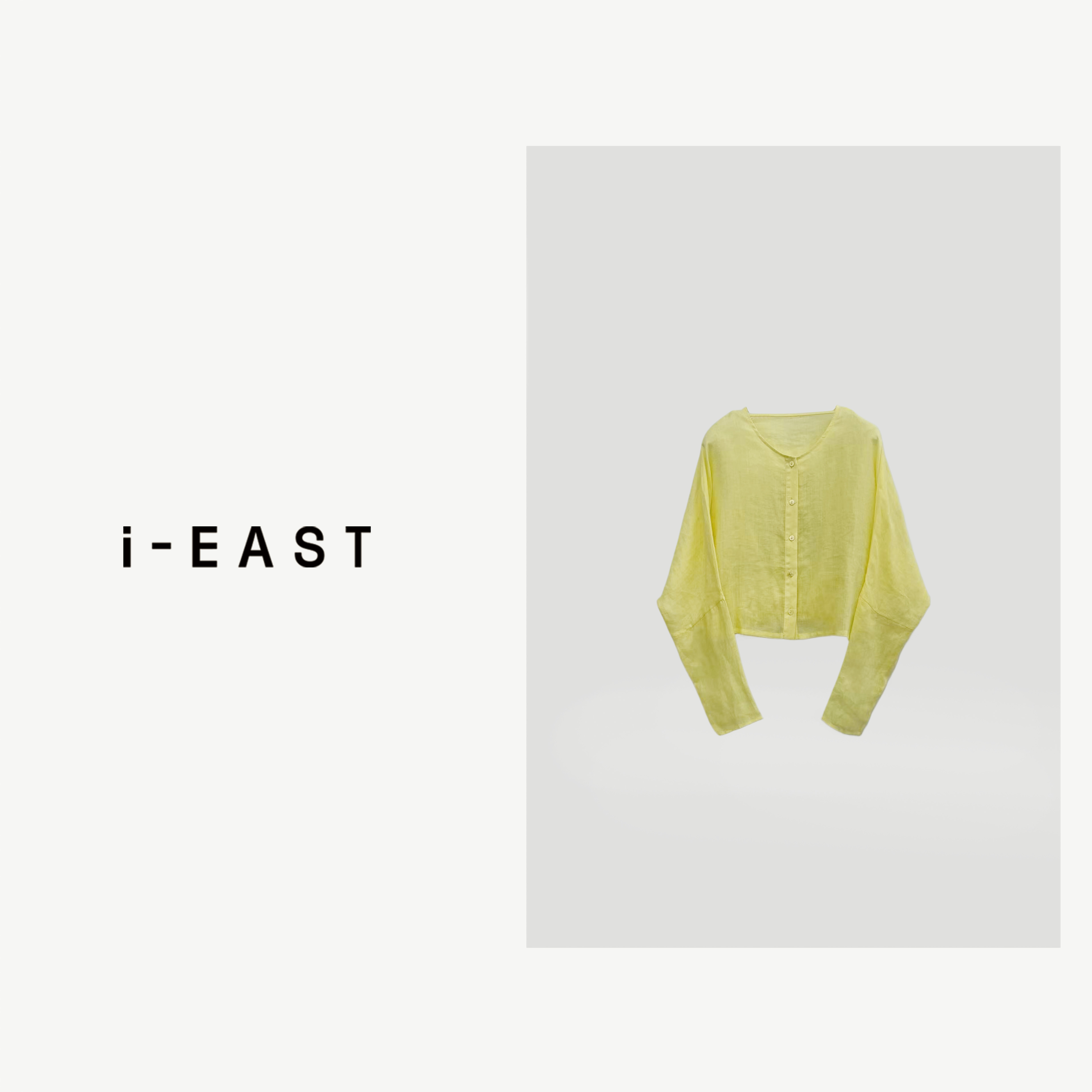 i-EAST 鲤棠间~  时尚舒适简约开衫衬衫-4X T12454