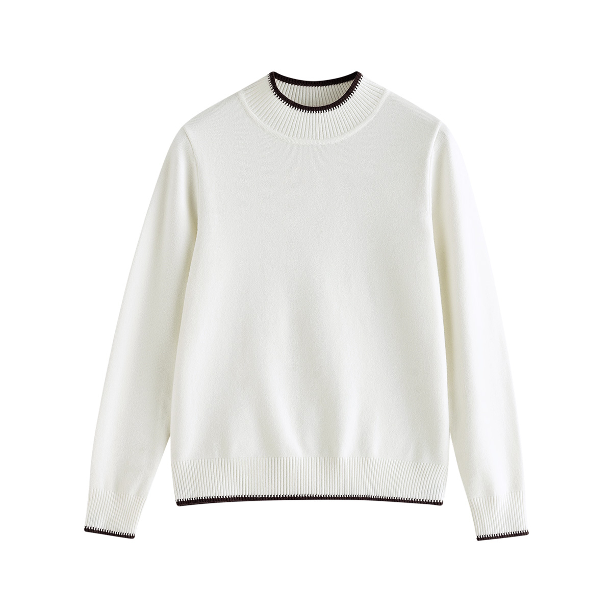 茵曼秋冬森系时尚休闲风高领保暖毛衣针织衫女士毛衫