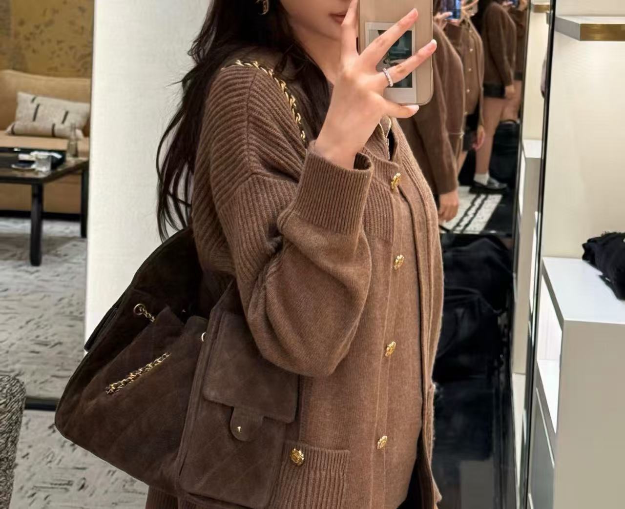 sister【磨砂嬉皮包】时尚百搭手提横版腋下包（无公仔挂件）