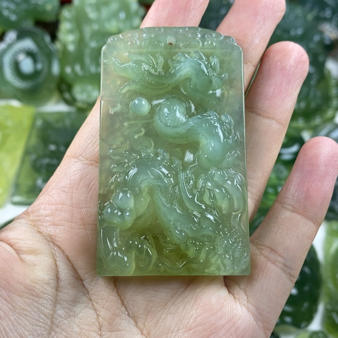 岫玉挂件未镶嵌挂件