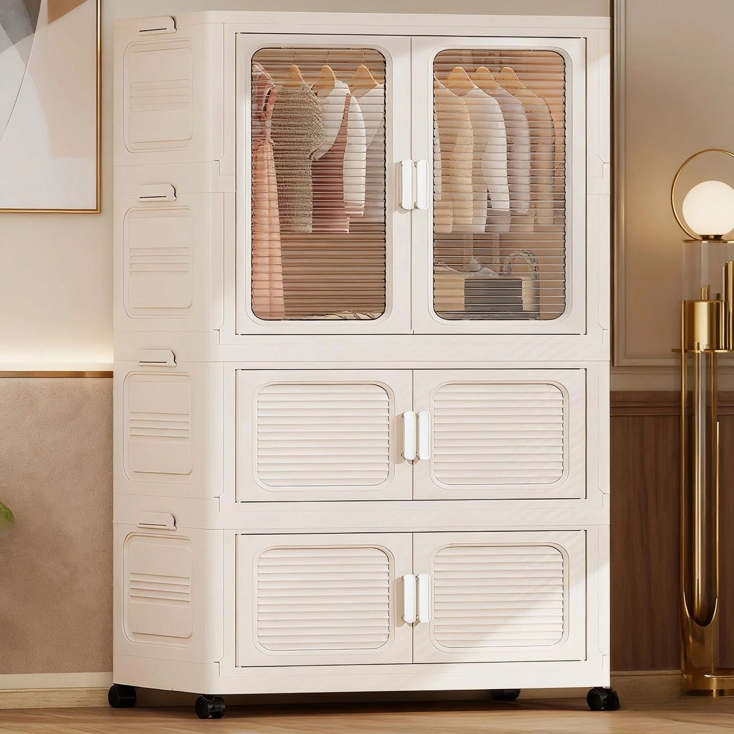 折叠收纳柜衣柜置物柜成人卧室免安装简易衣橱衣服宝宝衣柜储物柜