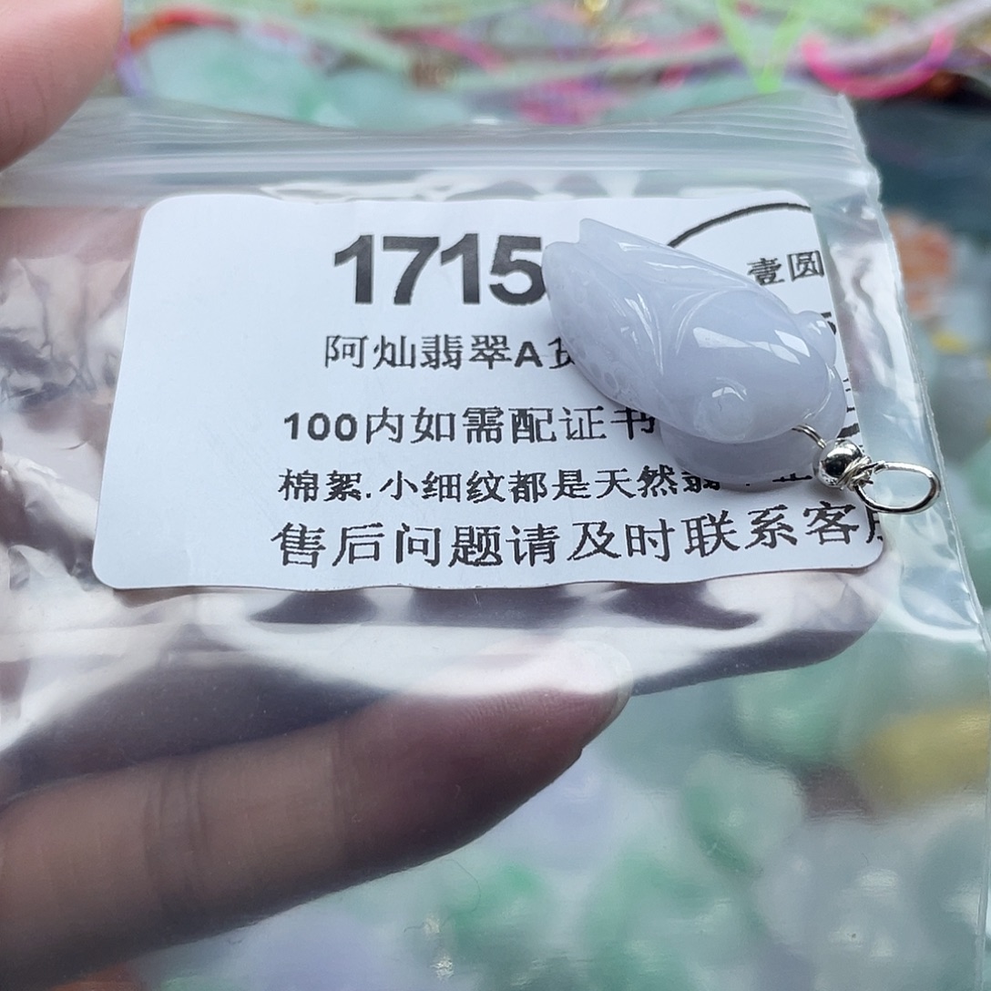 翡翠未镶嵌吊坠(赠链)