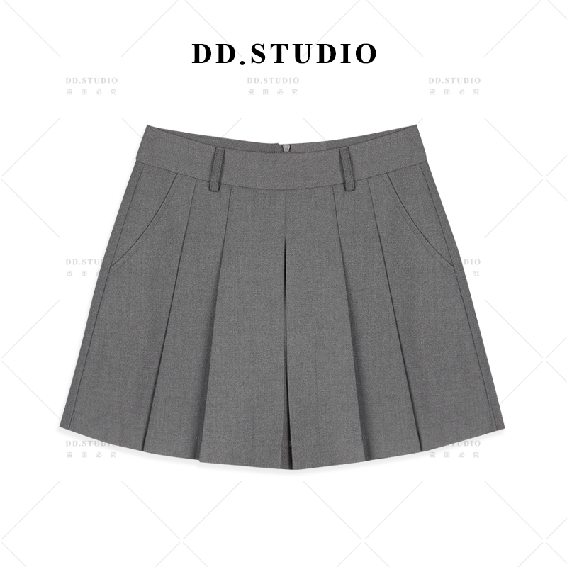 【DIUDIU】 高腰简约短款百褶裙裤女春夏新款百搭短裙DD-0890