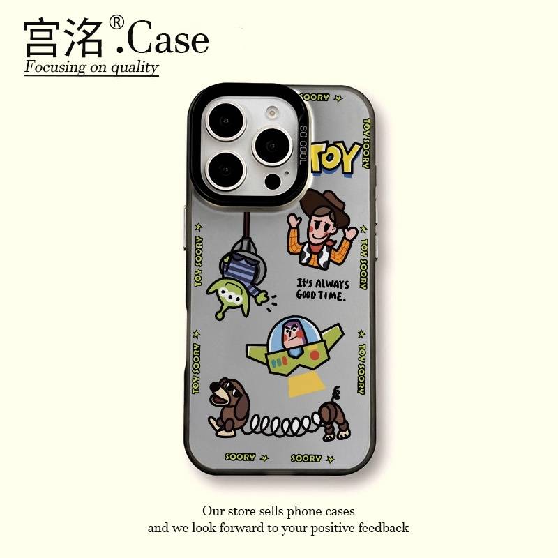 简约卡通总动员彩银壳适用于iPhone苹果17手机壳华为oppo小米手机