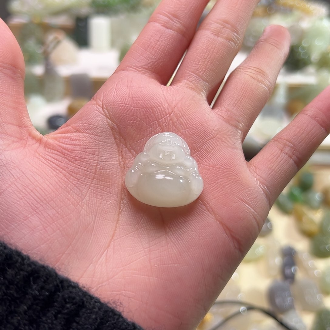 和田玉吊坠(赠链)未镶嵌羽*～