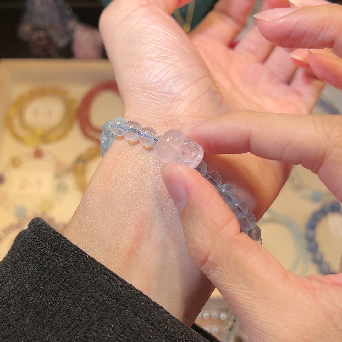 水晶手链未镶嵌粉19