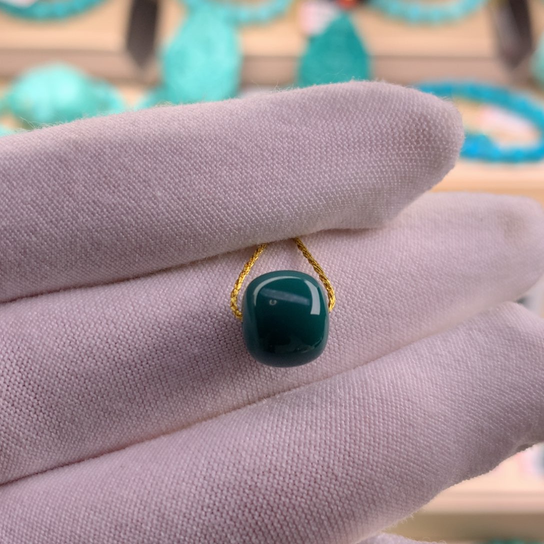 绿松石珠宝奇石未镶嵌9.5×8.3